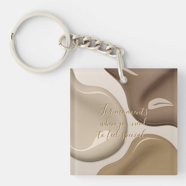 Acrylic keychain in stylish abstract graphic (Front)