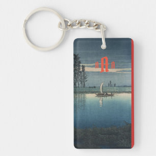 Acrylic Keychain Japanese print w/ custom monogram