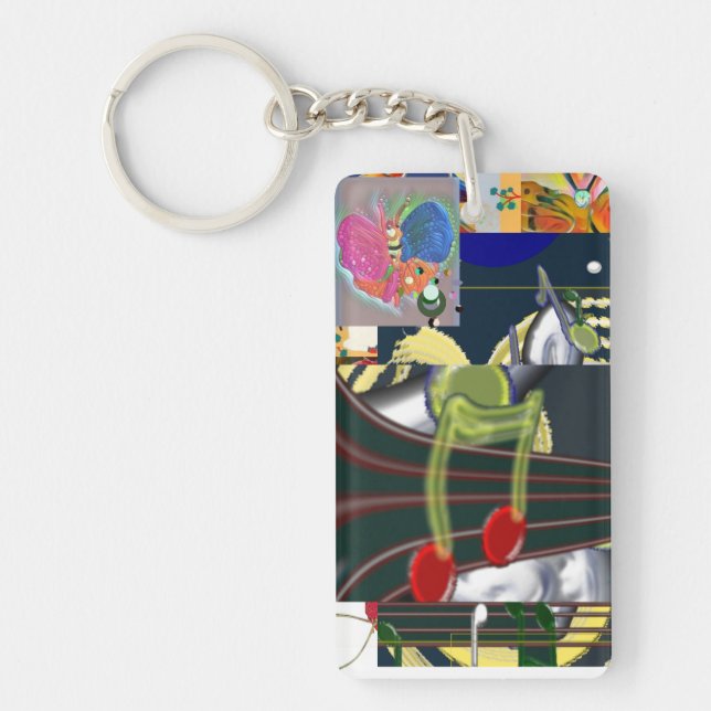 Acrylic Keychain Music Mice (Front)