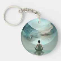 Acrylic Keychain Mystical Zen Meditation