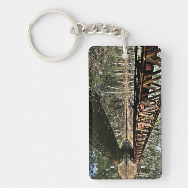 Acrylic Keychain, Rectangle (double-sided) Keychain (Front)