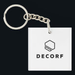 Acrylic Keychain, Square (single-sided) Keychain<br><div class="desc">Acrylic Keychain, Square (single-sided) With Logo</div>