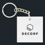 Acrylic Keychain, Square (single-sided) Keychain<br><div class="desc">Acrylic Keychain, Square (single-sided) With Logo</div>