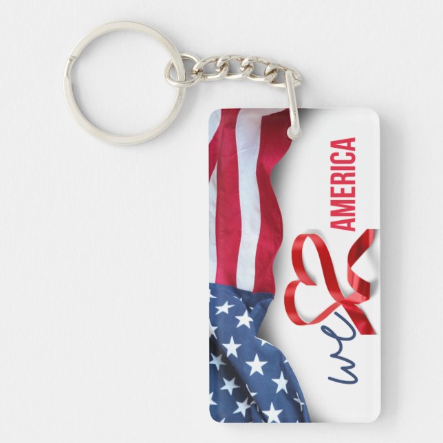 Acrylic Keychain- we love America Keychain (Front)