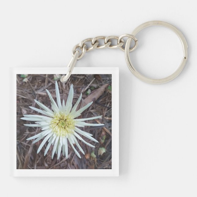 Acrylic Keychain with nice flower (Back)