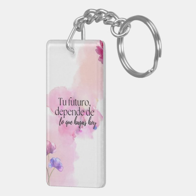 Acrylic Keychain with Photo or Message – Double Ca (Back Right)