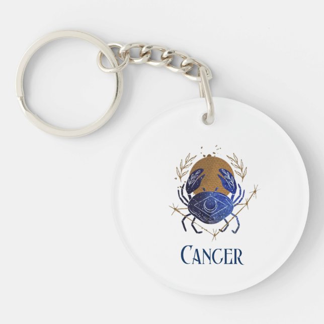 Acrylic Keychain-Zodiac Cancer Keychain (Front)