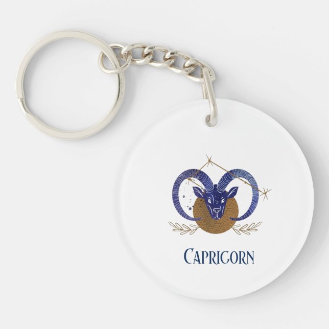 Acrylic Keychain-Zodiac Capricorn Keychain (Front)