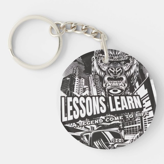 ACRYLIC LEGENDARY GORILLA LESSONS LEARN KEYCHAIN  (Devant)
