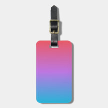 Acrylic Luggage Tag Pink  Gradient