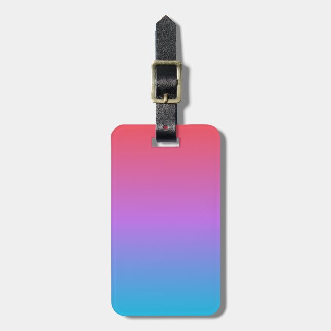 Acrylic Luggage Tag Pink  Gradient (Front Vertical)
