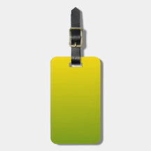 Acrylic Luggage Tag Yellow and  Green Gradient