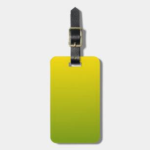 Acrylic Luggage Tag Yellow and  Green Gradient