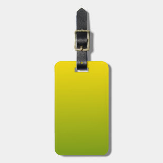 Acrylic Luggage Tag Yellow and  Green Gradient