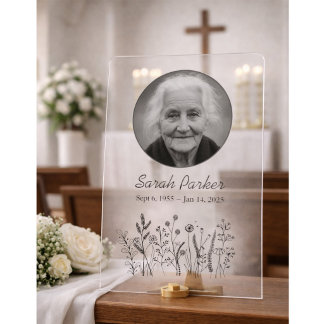 Acrylic Memorial Welcome Sign with Photo