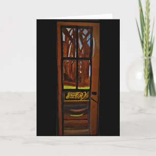 "Acrylic Munitions Silo Doorway" Birthday Card