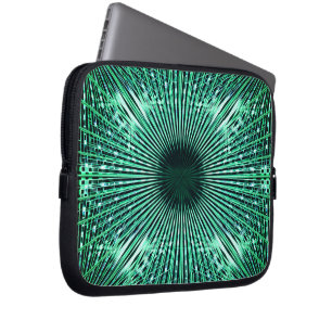  Acrylic needle eye, mint green shades Laptop Sleeve