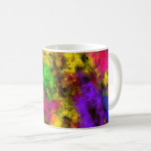 Acrylic Neon Colors Paint Splatter Splash Abstract Coffee Mug