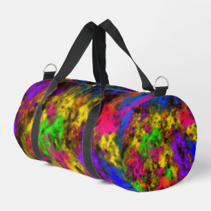 Acrylic Neon Colors Paint Splatter Splash Abstract Duffle Bag