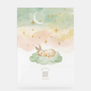 Acrylic Nursery Sign   Sleeping Bunny Watercolor