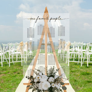 Acrylic Our Favorite People Wedding Seating Chart