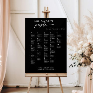 Acrylic Our Favourite People Wedding Seating Chart