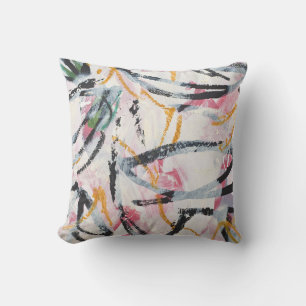 Acrylic Paint Design Element Throw Pillow