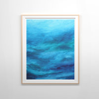 Acrylic Painted Lake Waves