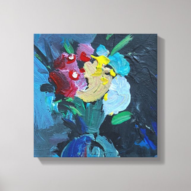 Acrylic painting, flowers canvas print (Front)