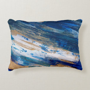 Acrylic painting. Trendy hand painted artwork. Mix Accent Pillow