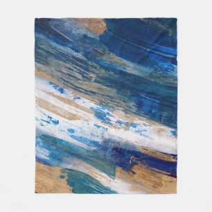 Acrylic painting. Trendy hand painted artwork. Mix Fleece Blanket