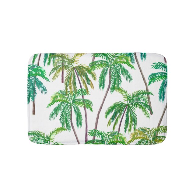 Acrylic Palms: Summer Textile Texture. Bath Mat (Front)