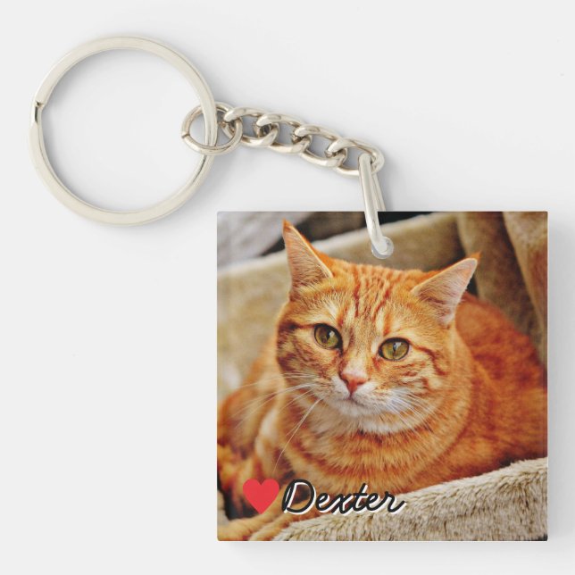Acrylic Personalized Pet Photo Keychain (Front)