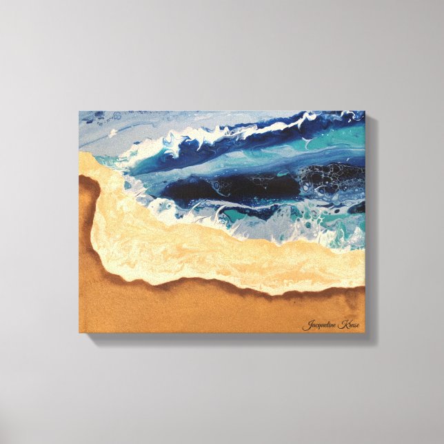 Acrylic Pour Art Canvas Print (Front)