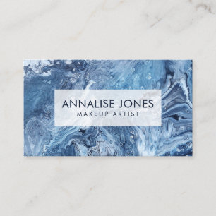 Acrylic pour painting - Ocean Business Card