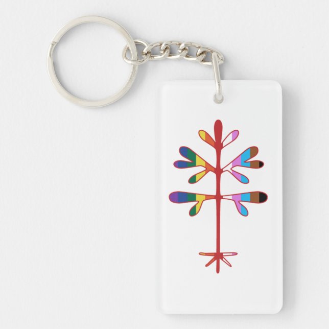 Acrylic Pride Sapling Keychain (Front)