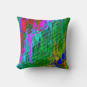 Acrylic psychedelic painting Throw Pillow