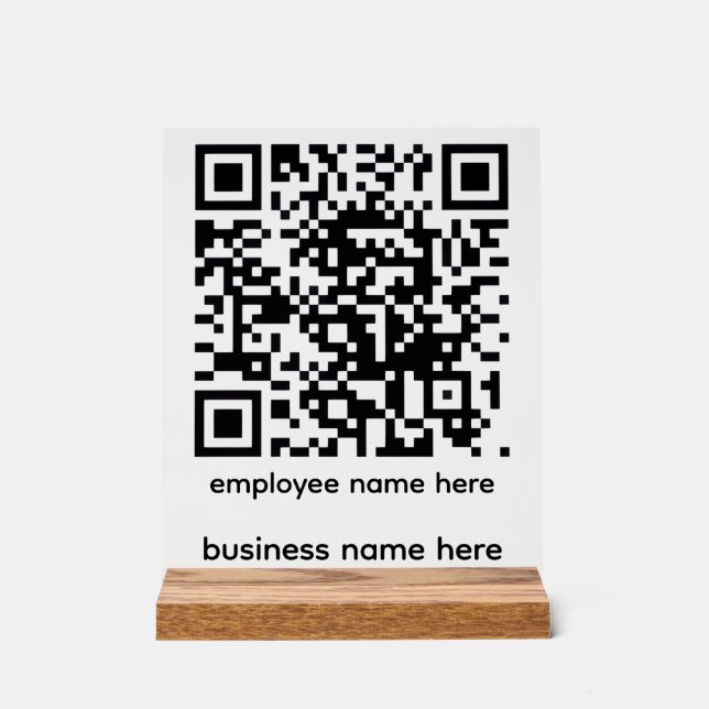Acrylic QR Code Sign (Recto)