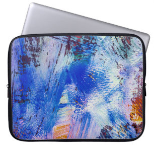 acrylic raster texture different multicolored mono laptop sleeve