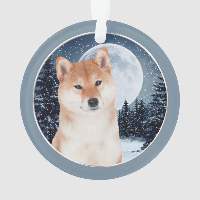 Acrylic Shiba Inu Ornament (Back)