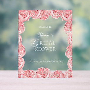 Acrylic Sign Bridal Shower in an elegant style.
