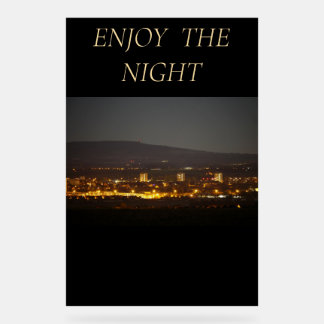 acrylic sign ENJOY THE NIGHT