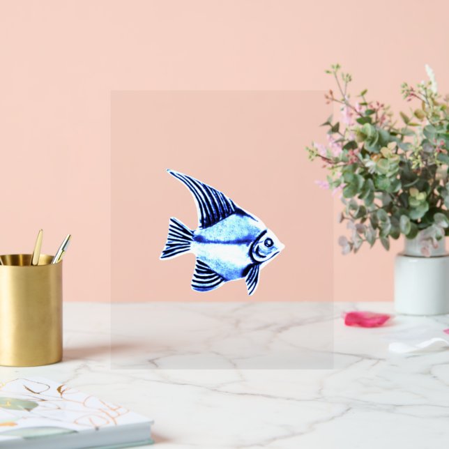 ACRYLIC SIGN FISH DESIGN STYLE  (Wedding)