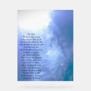 Acrylic Sign POEM ON PHOTOGRAPH DESIGN