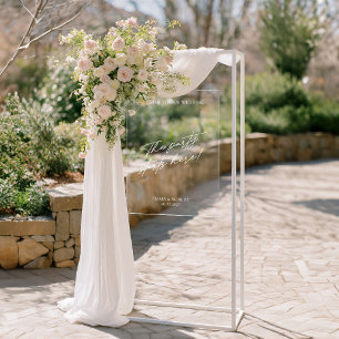 Acrylic Simple Minimal Wedding Welcome Sign