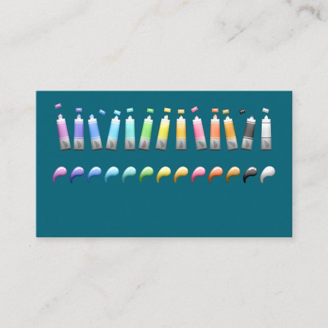 Acrylic Tubes of Paint Business Card (Front)