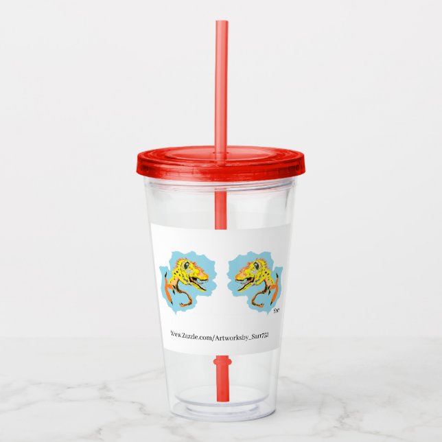 Acrylic  Tumbler : Dinosaurs  (Front)
