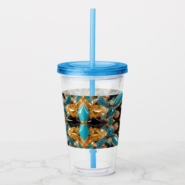Acrylic Tumbler with Bahamas Colours Design (Front)