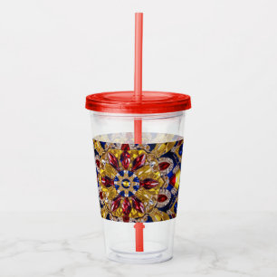 Acrylic Tumbler with Colombia Colours Design