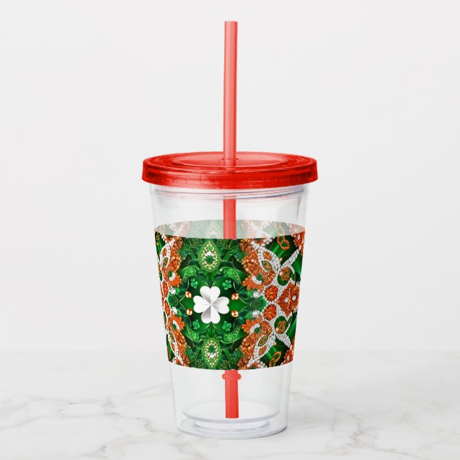 Acrylic Tumbler with Irish Colours Design (Front)